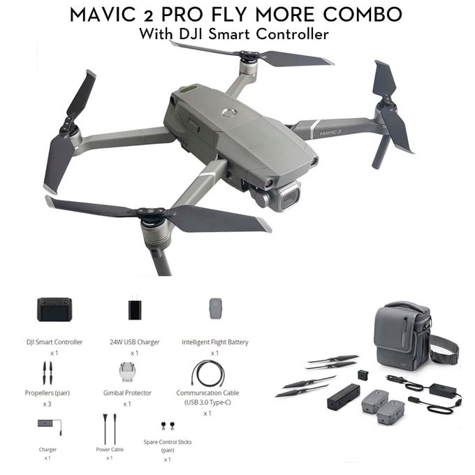 DJI Mavic 2 PRO Quadcopter with Fly More Drone Combo